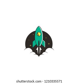 Rocket Logo Design Vector Template
