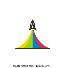 Rocket Logo Design Vector Template