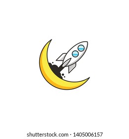 Rocket Logo Design Vector Template