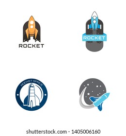 Rocket Logo Design Vector Template
