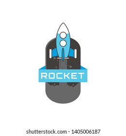 Rocket Logo Design Vector Template