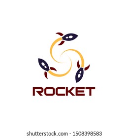 Rocket Logo Design Vector Template
