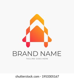 Rocket Logo Design Vector Template. Jet Plane Logo