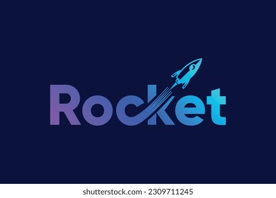 Rocket logo design vector template