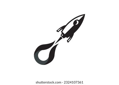 Rocket logo design vector template
