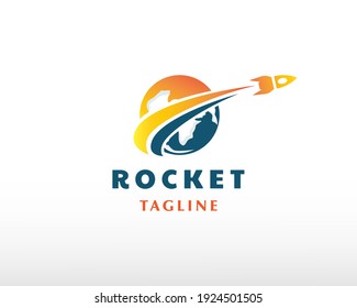 rocket logo globe rocket logo fast connect logo