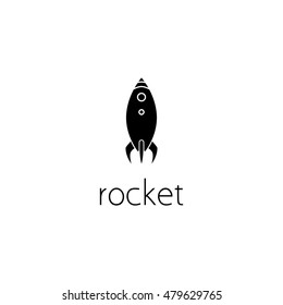 rocket logo graphic design concept. Editable rocket element, can be used as logotype, icon, template in web and print 