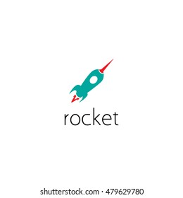 rocket logo graphic design concept. Editable rocket element, can be used as logotype, icon, template in web and print 