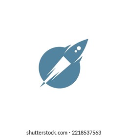 Rocket logo icon design illustration
