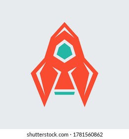 Rocket logo. Icon design. Template elements