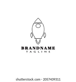 rocket logo icon design template modern vector
