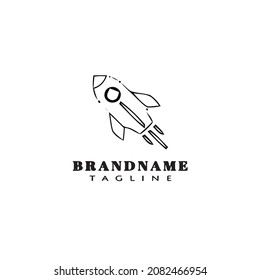 rocket logo icon design template modern vector