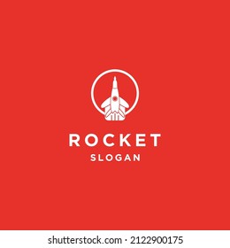 Rocket logo icon design template 