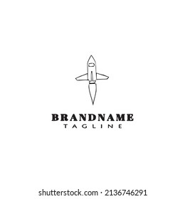 plantilla de diseño de icono de logotipo de cohete vector moderno