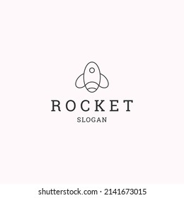 Rocket logo icon design template vector illustration