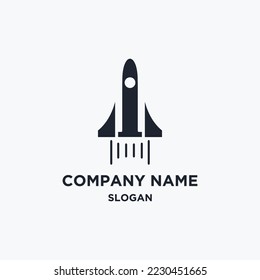 Rocket logo icon design template 