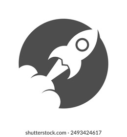 Rocket logo icon design template