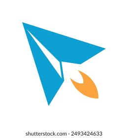 Rocket logo icon design template