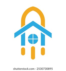 Rocket logo icon design template