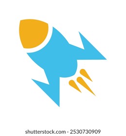Rocket logo icon design template
