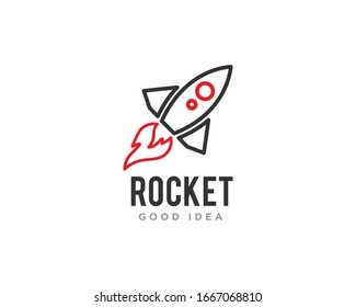 Rocket Logo Icon Design Vector