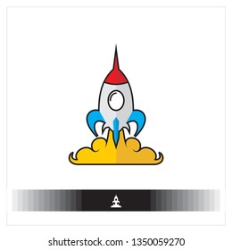 rocket logo icon. EPS 10