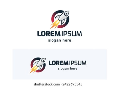 rocket logo, icon or sign. 