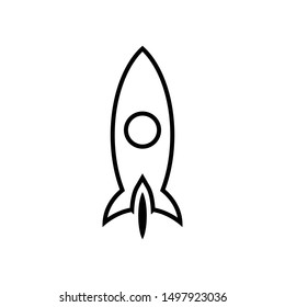 rocket logo icon template, rocket vector element