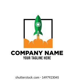 rocket logo icon template, rocket vector element