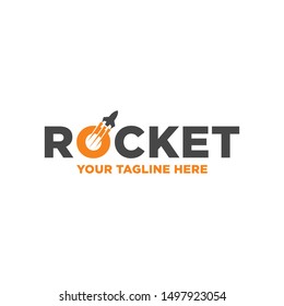 rocket logo icon template, rocket vector element