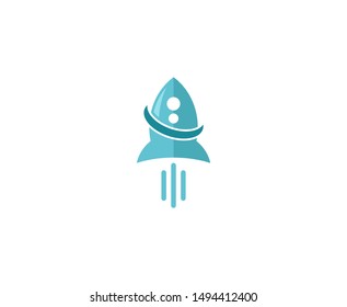 Rocket logo icon vector design 