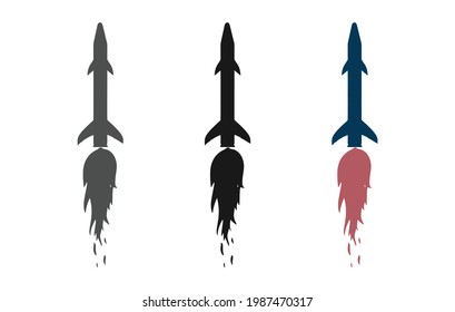 Rocket logo icon vector illustration.