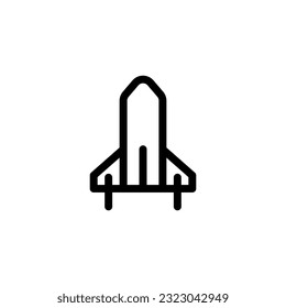 rocket logo icon vector outline design