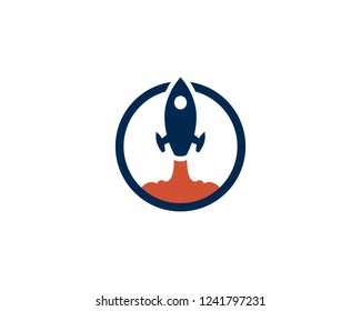 rocket logo icon vector template