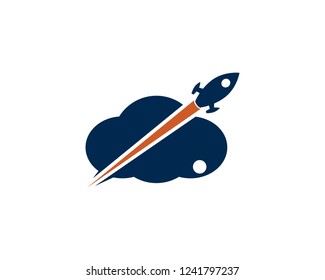 rocket logo icon vector template