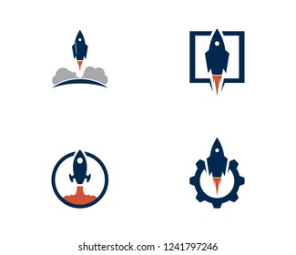 rocket logo icon vector template