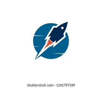 rocket logo icon vector template