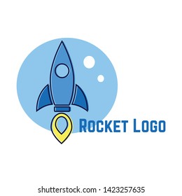 Rocket logo icon vector template