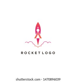Rocket logo icon vector template