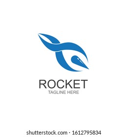 rocket logo icon vector template
