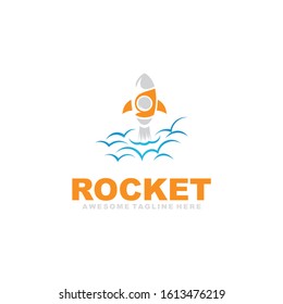 rocket logo icon vector template
