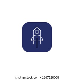 rocket logo icon vector template