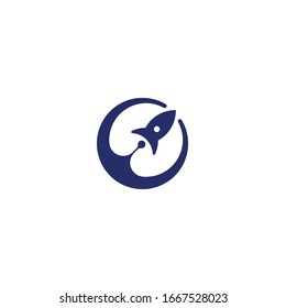 rocket logo icon vector template