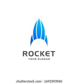 rocket logo icon vector template illustration