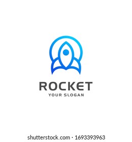 rocket logo icon vector template illustration