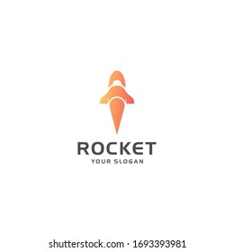 rocket logo icon vector template illustration