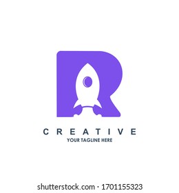 rocket logo icon vector template