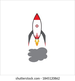 Plantilla vectorial de icono de logotipo de cohete
