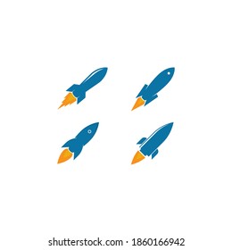 rocket logo icon vector template design 