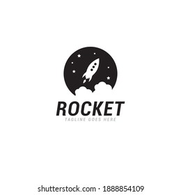 Rocket logo icon vector template.